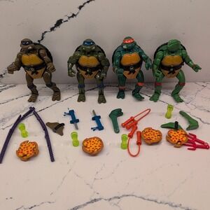 Vintage TMNT Mutations Action Figures Lot (4) Teenage Mutant Ninja Turtles 1992